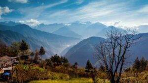 Tibetan mountains and valleys